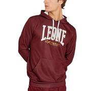 LEONE 1947 Sweat à Capuche Logo, Bordeaux, M Mixte