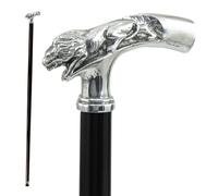 Leone 97 Canne de marche élégante pour personnes âgées et hommes, longueur adaptable (lion, marron)