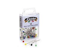 Leone Dell'Era APSCV080050 Épingles tête Verre, Fer Nickelé, mm. 0,8x50-50 pz