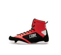 Leone1947 Chaussures de boxe Premium Rouge/Noir/Blanc Taille 41