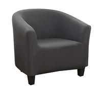 LEONEBEBE Housse de Chaise de Club, Housse de Chaise en Tub Extensible avec Fond élastique Universel en Tissu pour Fauteuil de Bar, comptoir de Salon (Gris)