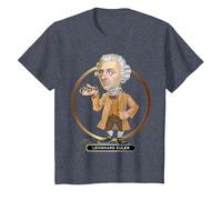 Leonhard Euler, l'esprit Suisse Qui a donné Son langage aux mathématiques T-Shirt, Enfant, Bleu Chiné, 12 Ans