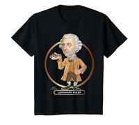 Leonhard Euler, l'esprit Suisse Qui a donné Son langage aux mathématiques T-Shirt, Enfant, Noir, 2 Ans