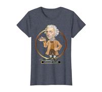 Leonhard Euler, l'esprit Suisse Qui a donné Son langage aux mathématiques T-Shirt, Femme, Bleu Chiné, L