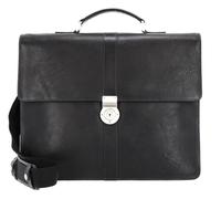Leonhard Heyden Bergamo Porte-documents en cuir 40 cm Compartiment pour ordinateur portable noir