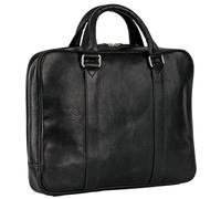 Leonhard Heyden Bergamo Attaché-case Cuir véritable 38 cm Compartiment ordinateur noir