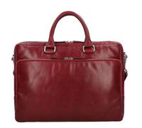 Leonhard Heyden Cambridge Attaché-case Cuir véritable 40 cm Compartiment ordinateur rouge