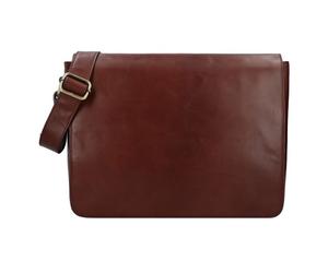 Leonhard Heyden Cambridge Messenger en cuir, 38 cm, compartiment pour ordinateur portable brun