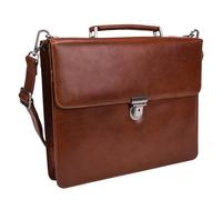 Leonhard Heyden Cambridge Porte-documents en cuir 38 cm Compartiment pour ordinateur portable brun