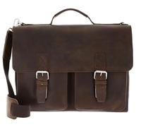 Leonhard Heyden Cuir mallette serviette pour ordinateur portable Salisbury Aktenmappe 2 Fächer 7611 Rotbraun marron foncé