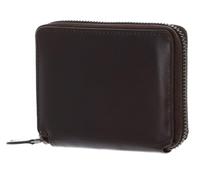 Leonhard Heyden Cuir Porte-Monnaie Roma Zip Around Wallet Brown Marron foncé