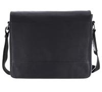 Leonhard Heyden Sac bandoulière Hamburg 7076 cuir 32 cm pour ordinateur portable noir