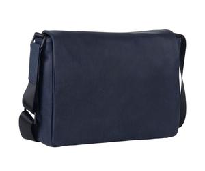 Leonhard Heyden Den Haag Messenger en cuir 37 cm Compartiment pour ordinateur portable bleu