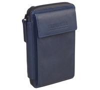 Leonhard Heyden Étui en cuir pour portable Den Haag 11 cm bleu