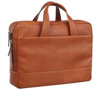 LEONHARD HEYDEN Mallette marron en cuir pour homme - Hamburg Zipped Briefcase 2 Compartments M Cognac 196292