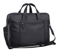 LEONHARD HEYDEN Mallette noir en cuir pour homme - Hamburg Zipped Briefcase 2 Compartments M 196294
