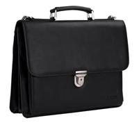 Leonhard Heyden mallette sac d'ordinateur portable pour ordinateur portable Hannover Briefcase 2 Compartments Black noir
