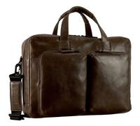 Porte-documents en cuir LEONHARD HEYDEN Porto 39 cm - Marron - Bandoulière - Fermeture zippée