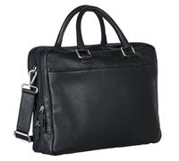 Leonhard Heyden sac à main sac d'ordinateur portable pour ordinateur portable Berlin Zipped Briefcase 2 Compartments Black noir