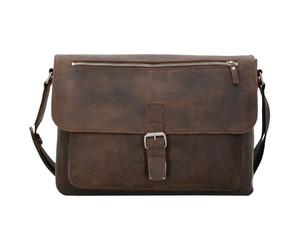 Leonhard Heyden Salisbury Messenger en cuir, 40 cm, compartiment pour ordinateur portable brun