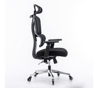 LeonHY Chaise de bureau ergonomique, chaise de bureau à dossier haut, chaise de bureau en maille noire, accoudoir 3D, appuie-tête réglable, la chaise de bureau la plus confortable