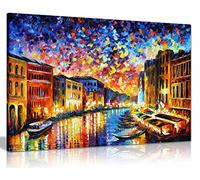 Leonid Afremovღ Peinture à l'huile abstraite Art mural Décoration de la maison, Abstract Beach Watercolour, 76x51 cm (30x20in)