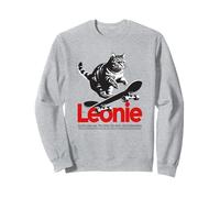 LEONIE - Joli nom de fille avec un chat & un skateboard Sweatshirt