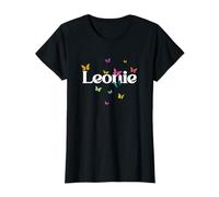 Leonie - Joli prénom de Fille avec des Papillons colorés T-Shirt