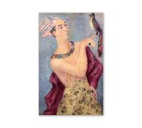 Leonor Fini Tableaux à l'huile-Reproductions de Peintures sur toile-Surréalisme affiche et impression célèbre-Abstrait art mural Décoration-Travesti à l'Oiseau d'Hermès 70x105cm(28x41in)Sans cadre