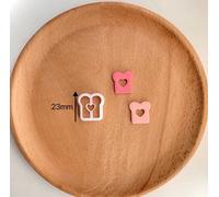 Léon's Day-Mini Moule En Argile De Poterie Douce,Lettres D'amour,Coupe-Boucle D'oreille,Pendentif Bricolage,Bijoux,Outils Exécutifs,Cadeaux De Fête,Décoration #F