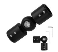 LEONTOOL 1 pièce Connecteur d'angle pour Tringle à Rideaux Métal Connecteur d'angle réglable et Robuste pour Tringle à Rideaux pour Stores de Baies vitrées de 1 Pouce et tringles à Rideaux de 1 Pouce