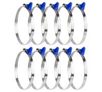 LEONTOOL 10 pcs 90-112mm Colliers de serrage en acier inoxydable à clé réglable Colliers de serrage pour canalisation, sorties de ventilation de sécheuse, tuyaux de dépoussiérage
