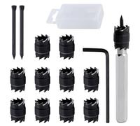 LEONTOOL 14 pcs coupe de soudure par points ensembles double face 3/8 "HSS point soudure coupe-mèche forets Feuille hexagonale trou métallique coupe-soudeur soudeuse coupe kit