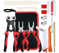 LEONTOOL 15 PCS Kit d’outils de coupe de verre, pince à carreaux de verre à roulettes avec mâchoires incurvées Casse-tête Grozer Plier Alimentation en huile Ensemble de coupe-verre