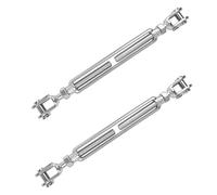 LEONTOOL 2 pcs M12 1/2 "Boucle de rotation Tendeur Mâchoire et tendeur de mâchoire Kit de porte anti-affaissement en acier inoxydable pour fil de câble, voile d’ombrage et tyrolienne de cour