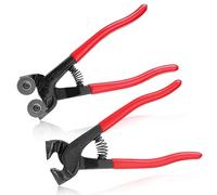LEONTOOL 2 pièces pinces à carrelage en verre Set Heavy Duty Wheel Glass Mosaic Nipper & Céramique Tile Nipper Avec Poignée PVC Tile Cutter Pinces Set pour la Coupe Céramique Vitrail Tuile