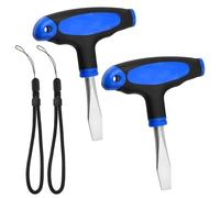 LEONTOOL 2Pcs 10mm T Poignée Tournevis à tête plate avec poignée ergonomique, Outil d’assemblage de tournevis pour vis fendue sur plaque de dégagement rapide ou monopode de trépied de caméra