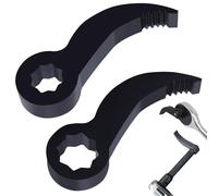 LEONTOOL 2Pcs Tête d’adaptateur de clé à levier d’entraînement, tête d’adaptateur de pied-de-biche à angle réglable d’entraînement 3/8" 1/2" outils de réparation de voiture d’enlèvement de demi-arbre