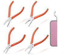 LEONTOOL 4PCS petits ensembles de pinces affleurantes, coupe-pointe d’ingénieur incliné à 38 et 90 °, pince de coupe à long nez ultra tranchante pour modèles de fabrication de bijoux électroniques