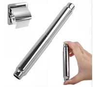 LEONTOOL 6.3 inch Spring Loaded Toilet Paper Holder Roller Replacement, Stainless Steel Toilet Paper Spring Rod Retractable Toilet Tissue Holder Replacements Spindle