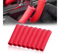 LEONTOOL 8 PCS Manchon de protection thermique du fil de bougie 2500° Protecteur de fil de bougie - Enveloppe de protection de fil Remplacement pour voiture camion rouge