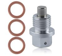 LEONTOOL Bouchon de vidange d'huile magnétique M14 x 1,5 en Aluminium avec Joints de rondelle d'écrasement en cuivre Rouge de Rechange pour Honda, Volkswagen, Suzuki, Jeep, Dache, Mitsubishi,