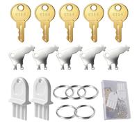 LEONTOOL e Distributeur d'essuie-Tout 17 pièces,Jeu de clés de Remplacement Universel pour Distributeur de Papier Toilette, Compatible avec Les distributeurs Georgia,E114