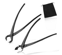 LEONTOOL Ensemble d'outils pour bonsaï - 20,3 cm de coupe concave et coupe-bouton sphérique de 20,3 cm en acier au carbone, kit d'élagage et d'entretien de bonsaï avec sac de rangement robuste pour