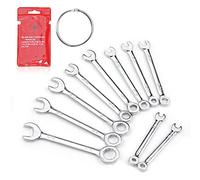 LEONTOOL Lot de 10 mini clés à molette standard SAE de 5/32 à 7/16 pouces - Pour techniciens automobiles et utilisateurs industriels
