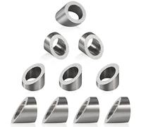 LEONTOOL Lot de 10 rondelles biseautées à 30 degrés de 9,5 mm pour câble métallique de 0,3 mm à 1,9 cm - Utilisation en bois, métal et aluminium