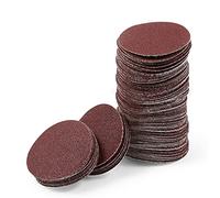LEONTOOL Lot de 100 disques abrasifs de 5,1 cm avec crochet et boucle - Grain 80 pour Meulage du métal, du bois, du caoutchouc, du cuir, du plastique, de la pierre, du verre