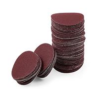 LEONTOOL Lot de 100 disques de ponçage auto-agrippants de 5,1 cm, grain 120, pour ponceuse orbitale aléatoire, meulage, polissage, métal, bois, caoutchouc, cuir, plastique, pierre, verre