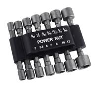 LEONTOOL Lot de 14 outils de perçage d'écrous électriques de 6,35 mm pour tournevis électrique, perceuse manuelle, clé à douille