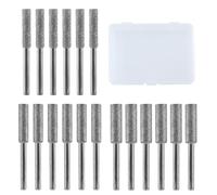 LEONTOOL Lot de 18 forets diamant haute dureté pour tronçonneuse avec tige de 0,3 cm plaquée titane 4/4,8/5 mm pour tronçonneuse, bois et bijoux (5/32", 3/16", 7/32", argenté)